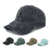 oly-32c4f88db2af577c6a7e86c9b66720df Wholesale Washed Distressed Denim Baseball Cap Korean Street Style Unisex Everyday Gift