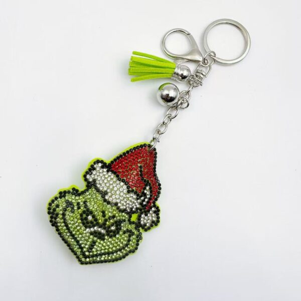 oly-32d3857f61eeead986028623404a2d02 Wholesale Christmas Theme Rhinestone Keychain Zinc Alloy Decorative Accessory for Gift Boutique OLY Exclusive
