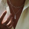 oly-32ec980b9bbff597481e89e21c746e1e Wholesale Stylish Zinc Alloy Double Layer Geometric Pendant Necklace Fashion Jewelry Accessory for Resale