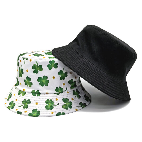 Wholesale Clover Print Bucket Hat St. Patrick's Day Party Sun Protection Hat