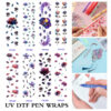 oly-32f4094a96df7e1dc2bf53f10b6afebe Wholesale 2/8/16pcs Fresh Flower Series UV DTF Pen and Bookmark Stickers