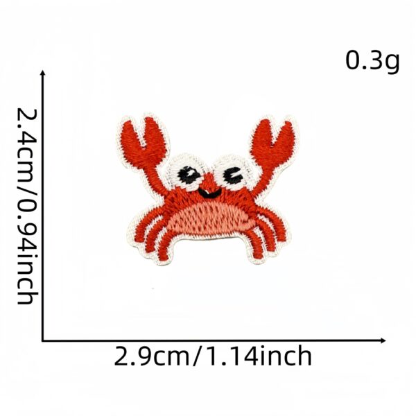 Wholesale Polyester Ocean Series Embroidered Patches Trendy Fashion Accessory for Bags and Clothing