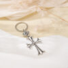 Wholesale European Style Cross Keychain Pendant Zinc Alloy Silver Fashion Accessory for Bags and Keys OLY Exclusive