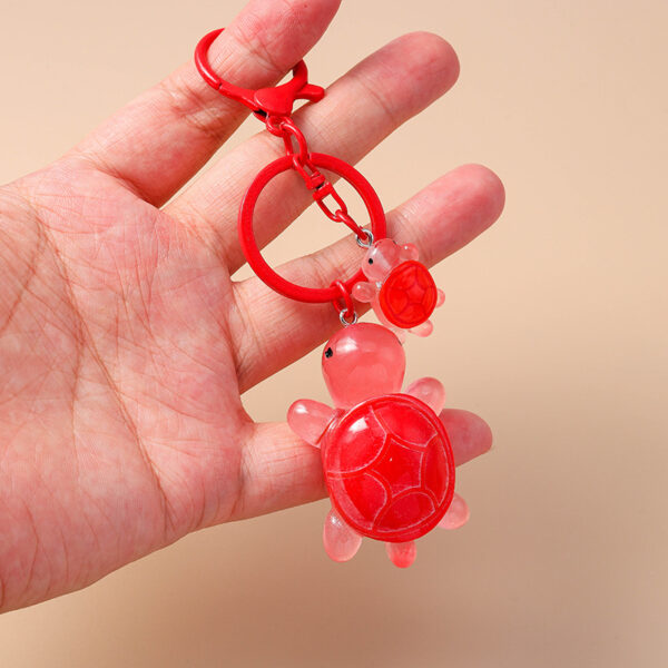 Wholesale Orange Cartoon Turtle Keychain Cute Plastic Pendant for Backpacks and Phones Gift