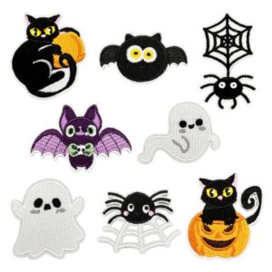 oly-337f65bb47c52c223e312f8aaac38a9b Wholesale Halloween Embroidery Patch Pumpkin Decor Bat Design Fashion Accessory for Party Gift Resale