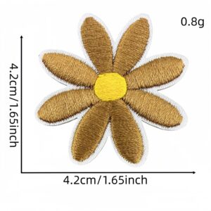 Brown large floral patch #19