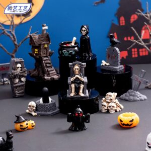 Wholesale Halloween Resin Skull Mummy Decor Decorative Accent Home Office Tabletop Ornament Boutique Gift