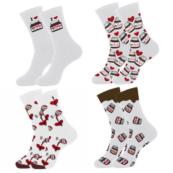 oly-33a54d2685fc31afe7b9d22692f375ce Wholesale Food Pattern Unisex Cotton Socks Breathable Casual Socks for Youth - Boutique Resale