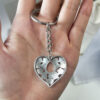 oly-33cd0cd45bf7ced7b2a7b8baf9632a29 Wholesale Retro Flower Heart Keychain Pendant Silver Zinc Alloy Fashion Accessory for Car Keys