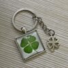 Wholesale Glow in the Dark Four Leaf Clover Keychain St Patrick's Day Fashion Accessory Gift