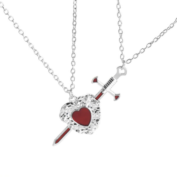 Wholesale Stainless Steel Heart Pendant Necklace Trendy Sword Love Design for Everyday Wear Fashion Jewelry Accessory