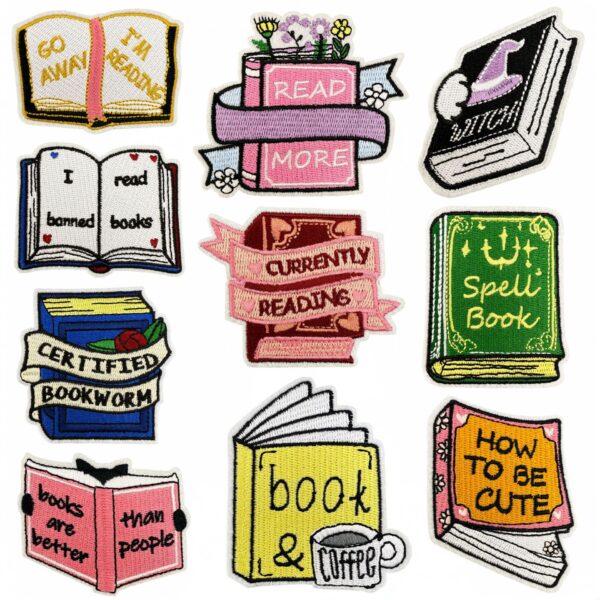oly-340454038e07f3189c380f11694a872f Wholesale Cartoon Book Embroidery Patch Iron-On Sticker for Clothing Decoration DIY Craft
