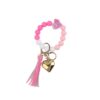 Wholesale Handmade Silicone Heart Bag Charm Keychain Valentine Gift