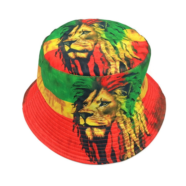 Wholesale Lion Print Fisherman Hat Trendy Outdoor Sun Protection Fashion Accessory