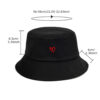 oly-341db27ef53bdc64519702ff4b8a275d Wholesale Chic Heart Embroidery Bucket Hat Cotton Sun Protection Fashion Accessory