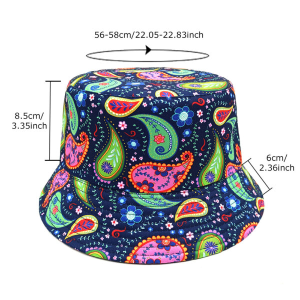Wholesale Reversible Paisley Pattern Bucket Hat Unisex Sun Protection Fashion Accessory for Outdoor Everyday Use