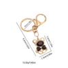 Wholesale Cute Red Bear Metal Keychain Pendant Bag Charm for Fashion Accessory