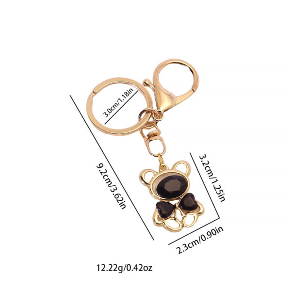 Wholesale Cute Red Bear Metal Keychain Pendant Bag Charm for Fashion Accessory