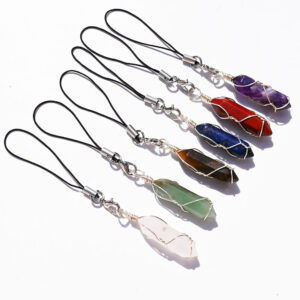 Wholesale Hexagon Amethyst Crystal Keychain Fashion Accessory for Daily Use
