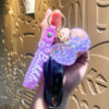 oly-345d4cfce2acfe92367877fa07067295 Wholesale Luminous Bow Bubble Bead Keychain Acrylic Car Key Accessory Gift