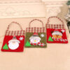 oly-3470bbb09f6cba74c5c6d3416012a802 Wholesale Santa Claus Plaid Flannel Christmas Gift Bag for Candy Apples Holiday Decor