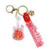 Wholesale Luminous Guitar Keychain Acrylic Oil Filled Bag Charm Gift