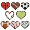 Wholesale Cute Sports Heart Embroidered Patch for Hat DIY Clothing Accessory Resale