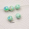 Wholesale DIY Acrylic Loose Beads 16mm AB Plated Pink for Car Key Accessory Bag Charm