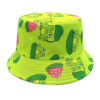 Wholesale Cartoon Frog Flamingo Print Bucket Hat Trendy Sun Protection Outdoor Beach Hat