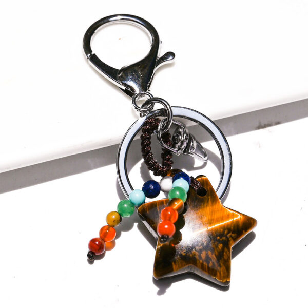 oly-349feb27c1afbbecd06a54d25cfe58ea Wholesale Crystal Amethyst Star Keychain Decorative Car Accessory for Bags