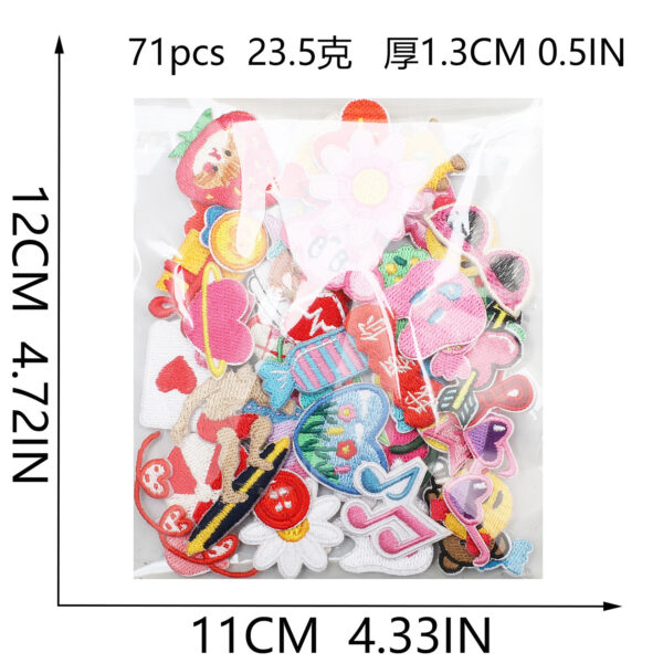 Wholesale Polyester Thread Embroidered Cartoon Bear & Pink Rabbit Patches, Fashion Accessory for Clothing, Resale