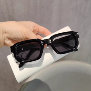 oly-34a188885e032b9ca9478119d61c53a3 Wholesale Retro Square Sunglasses Grey Lens Black Frame Fashion Accessory Boutique Gift