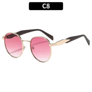 C8-Gold Frame Double Red Lens