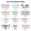 oly-34b4df6954321bcbba1226d4cdd88333 Wholesale 8pcs Mixed Cartoon Dog Colorful Bear Anime Character Kitty Pocket Monster Print 3oz Cup Stickers Wrap OLY Exclusive
