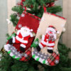 Wholesale European Style Large Linen Christmas Stocking Decorative Gift Bag Boutique Home Decor