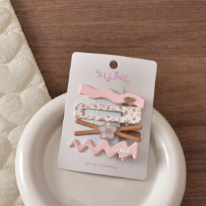 1# brown cross flower-4pcs