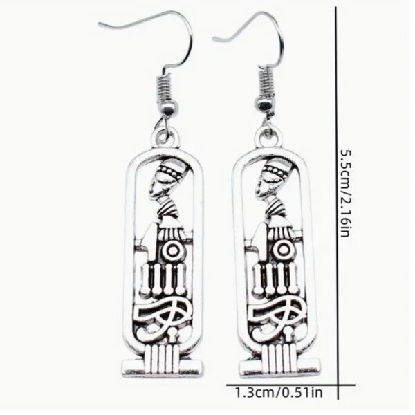 Wholesale Ancient Egyptian Hieroglyph Pendant Earrings with Eye of Horus Gold Tone Alloy Jewelry