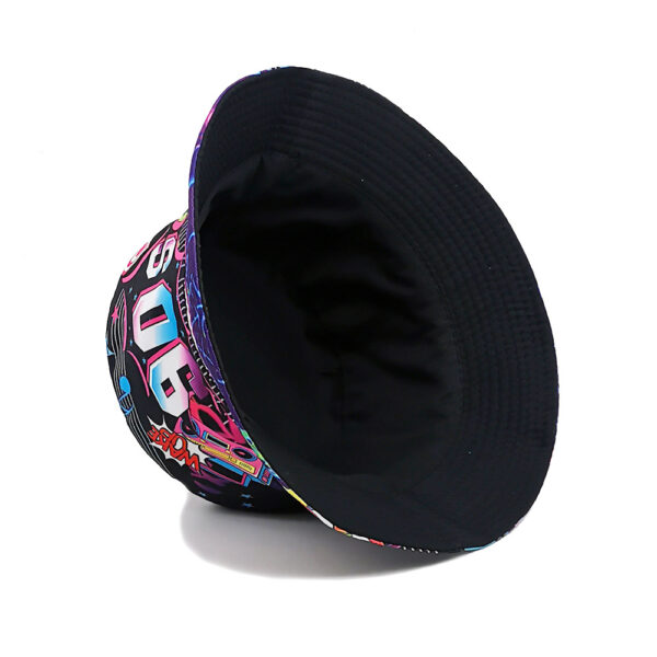 Wholesale 90s Retro Reversible Fisherman Hat with Digital Print Sun Protection Hat for Casual Outdoor