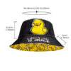 oly-3505356a0d7d958d9d5f0b198bd213e8 Wholesale Fashion Reversible Double-Sided Yellow Duck Print Bucket Hat Sun Protection Casual Hat