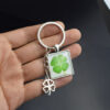 oly-351b5061e6b2a387ccc9873752f771e3 Wholesale Luminous Four Leaf Clover Keychain Pendant Fashion Jewelry Accessory for Gift or Boutique