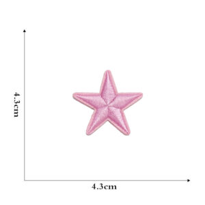 Pink five-pointed star Small size cloth stickers