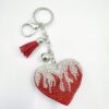 oly-353ea97d50f57be97695b29f49c0e98e Wholesale Rhinestone Heart Shaped Bag Charm Keychain Deep Pink, Tassel, Fashion Accessory Gift for Resale