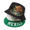 Wholesale Mexico Flag Pattern Double Sided Bucket Hat Outdoor Sun Protection Trendy Headwear