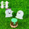 Wholesale Halloween Luminous Ghost Resin Ornament - Miniature Pumpkin Garden Home Decor