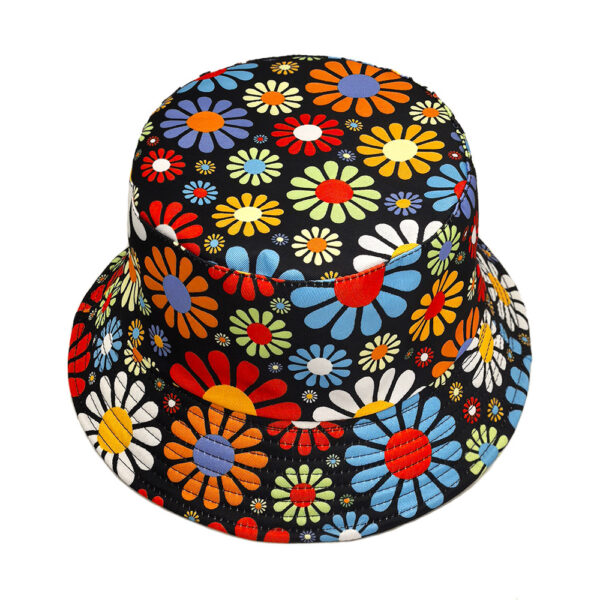 Wholesale Floral Printed Bucket Hat Sun Protection Fashion Accessory