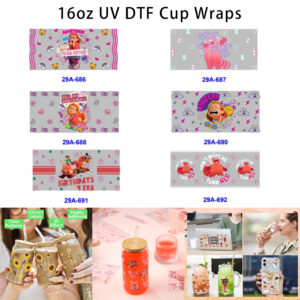 oly-356334b0694d147803fffbfe3fe12eb7 Wholesale 16oz Cartoon Series Cup UV DTF Wraps