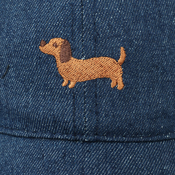 Wholesale Denim Dachshund Embroidery Baseball Cap Sun Protection Adjustable Casual Hat