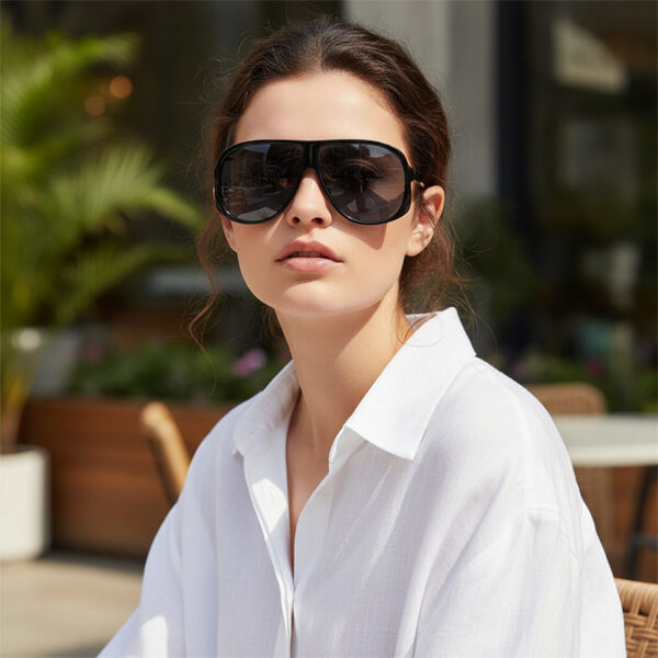oly-356f7efc55a60ebbd9756ccfd2a47f6d Wholesale Retro Oversized Sunglasses with Ring Design Black Frame Grey Lens UV400 Fashion Accessory