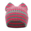 oly-3576afe79c9ce02cb314528611819795 Wholesale Trendy Striped Cat Ear Knit Beanie Winter Warm Hat for Women Fashion Accessory Gift