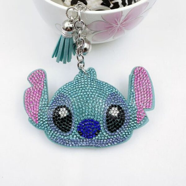 Wholesale Cartoon Rhinestone Keychain Leather Bag Charm Boutique Gift OLY Exclusive